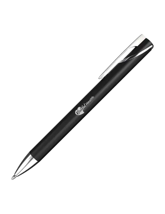 Black/Chrome HyperNova Ballpoint Pen - Black Ink w/Kindful Health Logo