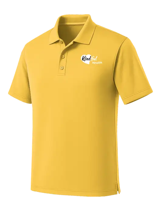 Yellow Dry Zone UV Micro Mesh Polo w/Kindful Health Logo