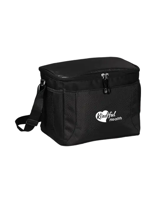 12 Can Black/Black Cube Cooler  w/Kindful Health Logo