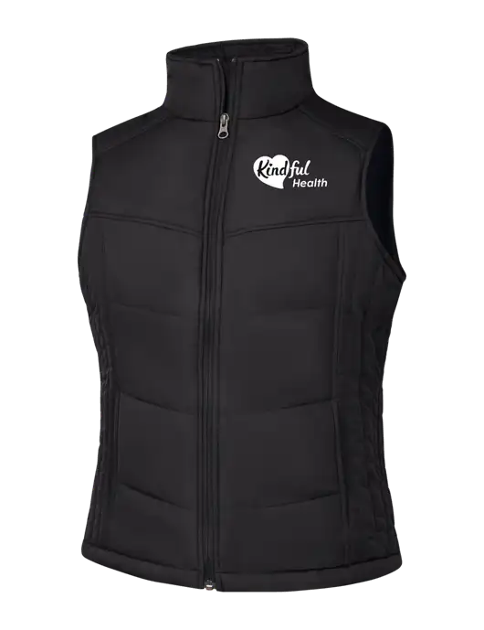 Womens Black/Black Vest w/Kindful Health Logo