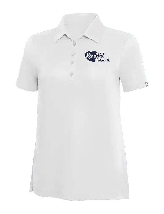 TravisMathew White Solid Womens Oceanside Polo w/Kindful Health Logo