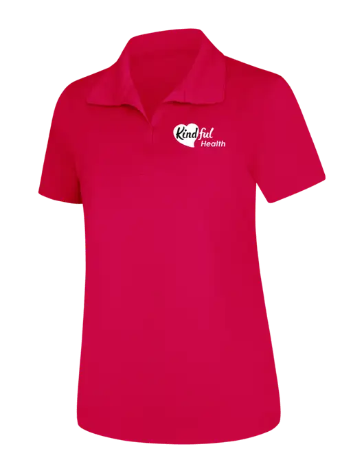 Womens Pink Raspberry Micropique Sport-Wick Polo w/Kindful Health Logo