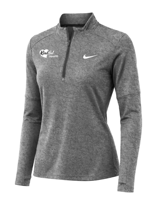 Nike Black Heather Womens Dri-FIT Element 1/2-Zip Pullover w/Kindful Health Logo