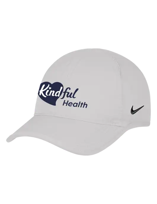 Nike White Featherlight Cap w/Kindful Health Logo