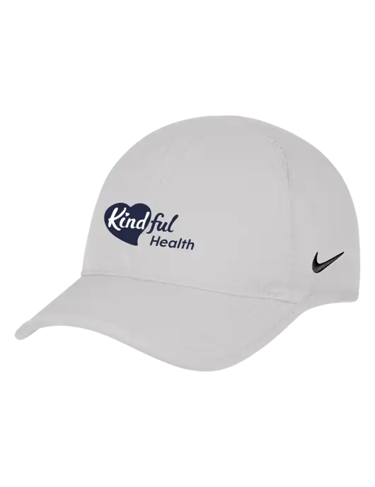 Nike White Featherlight Cap w/Kindful Health Logo