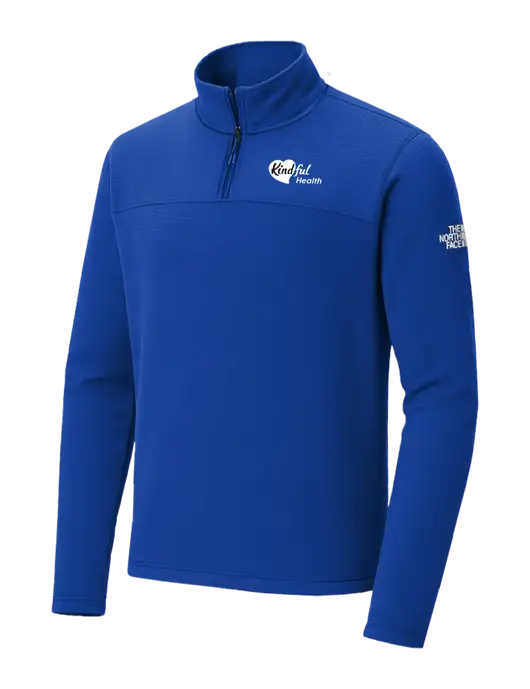The North Face Aim 1/4-Zip Dark Royal Fleece w/Kindful Health Logo