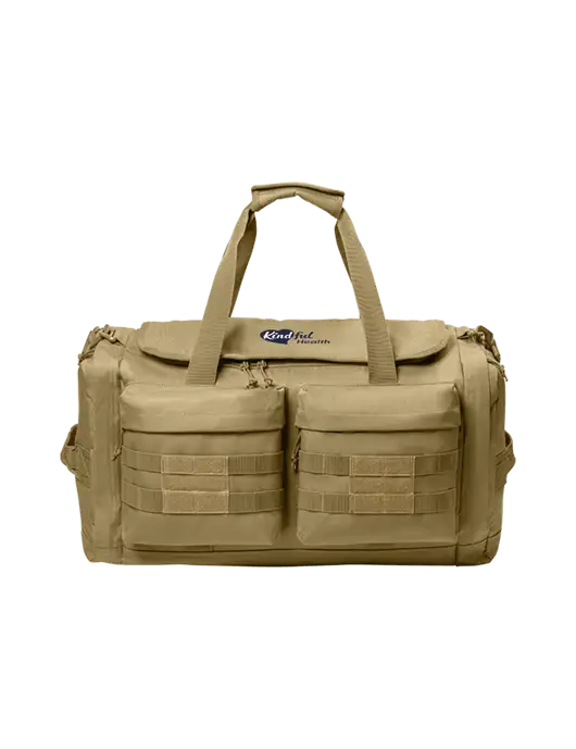CornerStone Dark Tan Tactical Duffel w/Kindful Health Logo