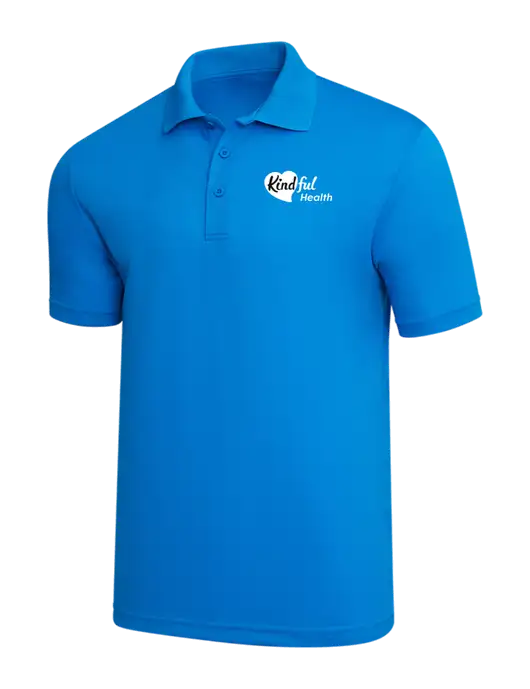 Sapphire Blue PosiCharge RacerMesh Polo w/Kindful Health Logo