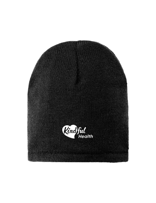 Black Fleece-Lined Beanie Cap w/Kindful Health Logo