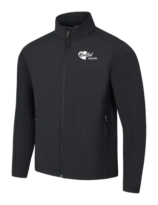 Black Core Soft Shell Jacket w/Kindful Health Logo