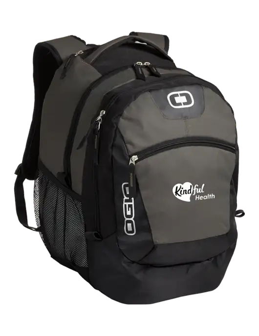 OGIO Grey Rogue Pack
 w/Kindful Health Logo