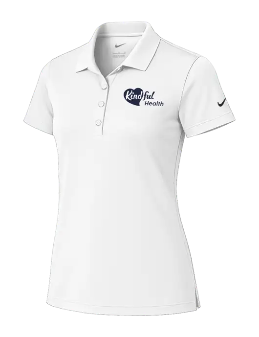 Nike Womens White Tech Basic Dri-FIT Polo
 w/Kindful Health Logo