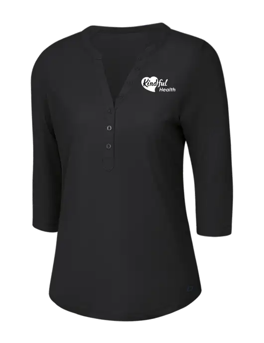 OGIO Blacktop Jewel Henley w/Kindful Health Logo