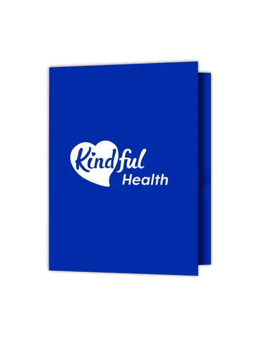 Royal Presentation Folder with Dual Pockets w/Kindful Health Logo