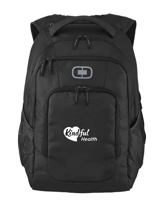 OGIO Black Logan Laptop Backpack
 w/Kindful Health Logo