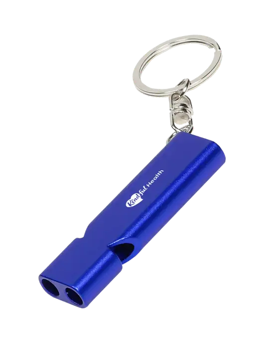 Quick Alert Blue Safety Whistle w/Kindful Health Logo