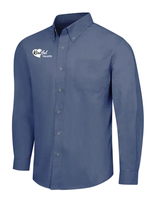 Light Navy Crosshatch Easy Care Shirt w/Kindful Health Logo