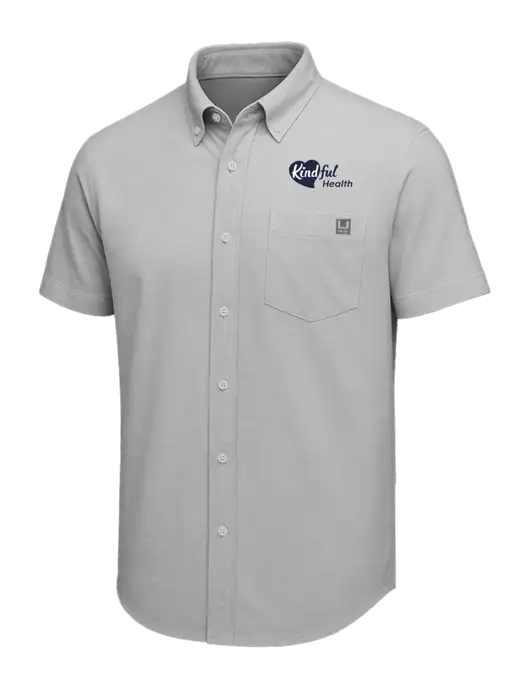 HUK Light Grey Kona Solid Shirt w/Kindful Health Logo