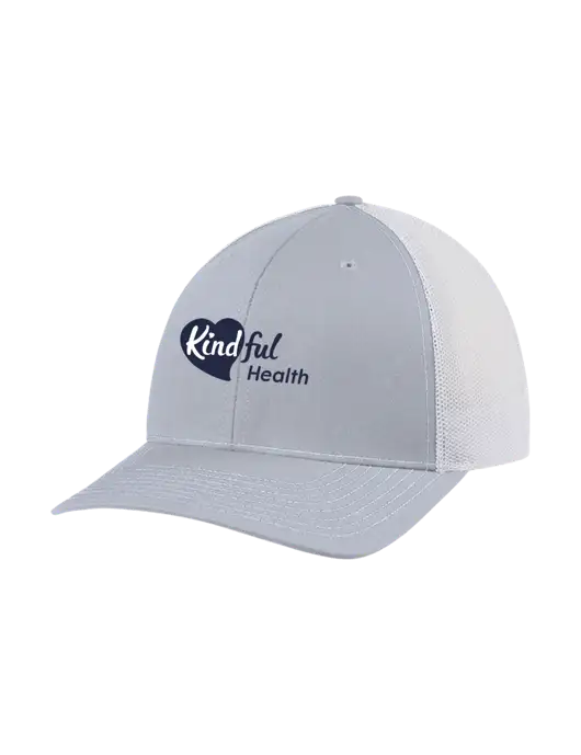 Richardson Adjustable Snapback Original 112 Trucker Cap Light Heather Grey w/White Mesh w/Kindful Health Logo