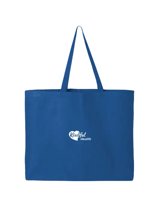 Sturdy Canvas Royal Blue Tote w/Kindful Health Logo