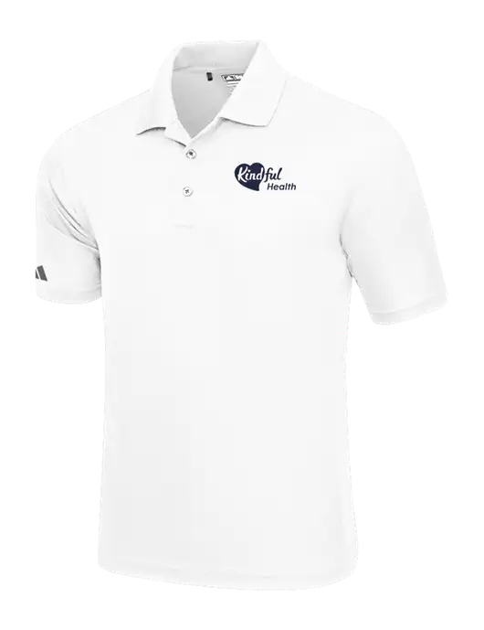 Adidas White Basic Sport Polo w/Kindful Health Logo