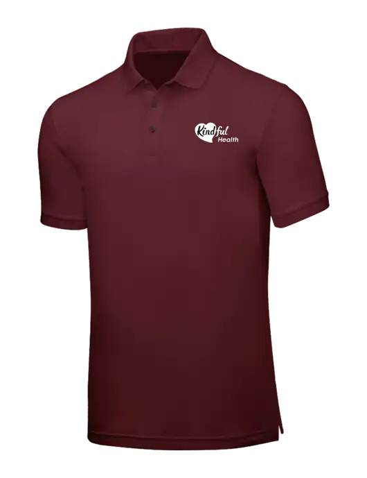 Maroon Core Classic Pique w/Kindful Health Logo
