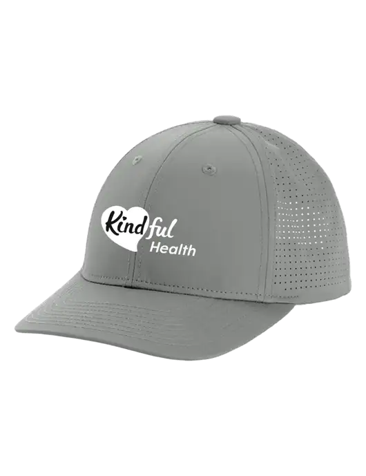 Pro-Cut Structured Snapback with Pinhole Mesh Medium Grey Cap w/Kindful Health Logo