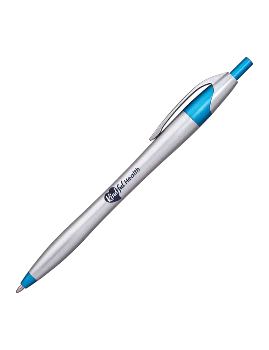 Novella Sapphire/Chrome Bright Pen - Blue Ink w/Kindful Health Logo