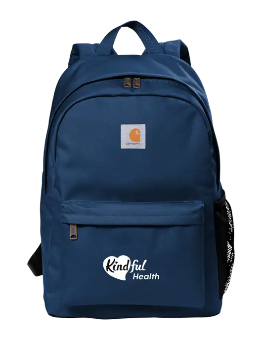 Carhartt Navy Canvas Backpack w/Kindful Health Logo
