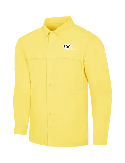 Yellow Long Sleeve UV Daybreak Shirt w/Kindful Health Logo