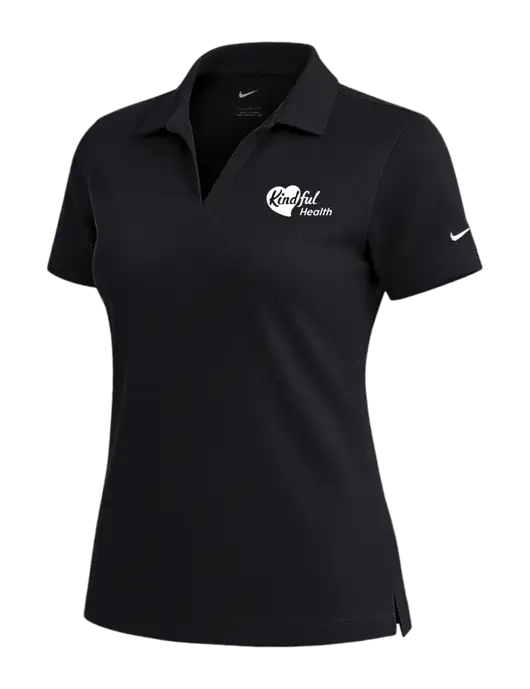 NIKE Black Womens Dri-Fit Micro Pique Polo w/Kindful Health Logo