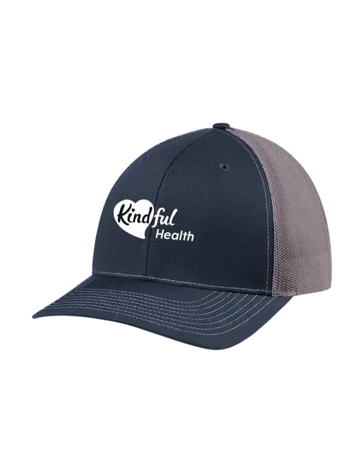 Richardson Adjustable Snapback Original 112 Trucker Cap Navy w/Charcoal Mesh w/Kindful Health Logo