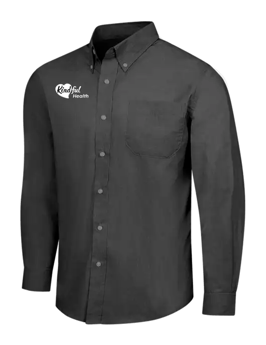 Soft Black Crosshatch Easy Care Shirt w/Kindful Health Logo