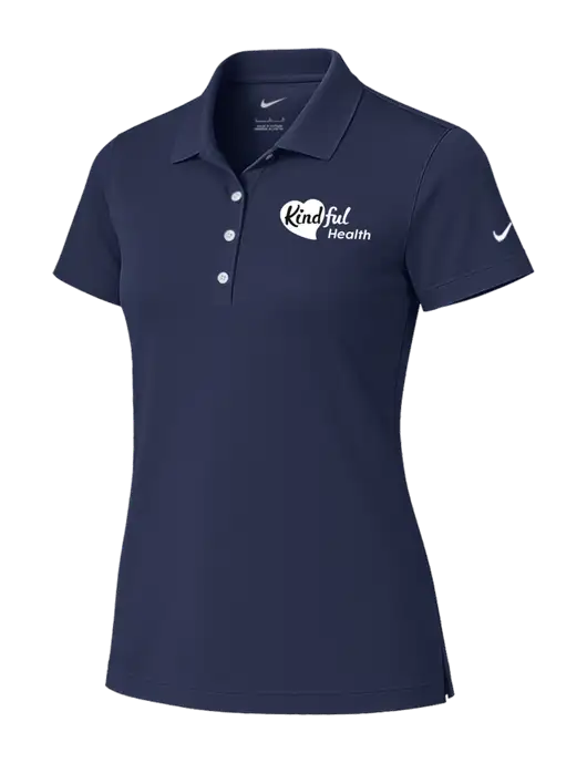 Nike Womens Dark Navy Tech Basic Dri-FIT Polo
 w/Kindful Health Logo