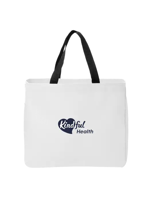 Essential White Tote w/Kindful Health Logo