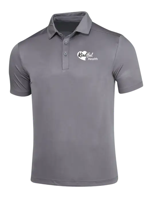 Dark Smoke Grey Posi-UV Pro Polo w/Kindful Health Logo