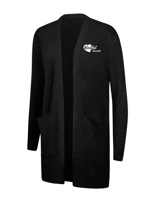 Mercer+Mettle Womens Black Open Front Cardigan Sweater w/Kindful Health Logo