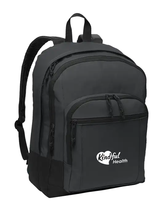 Dark Grey Essential Backpack w/Kindful Health Logo
