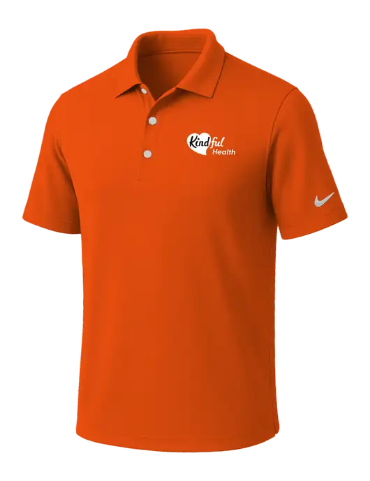 NIKE Orange Dri-Fit Micro Pique Polo w/Kindful Health Logo