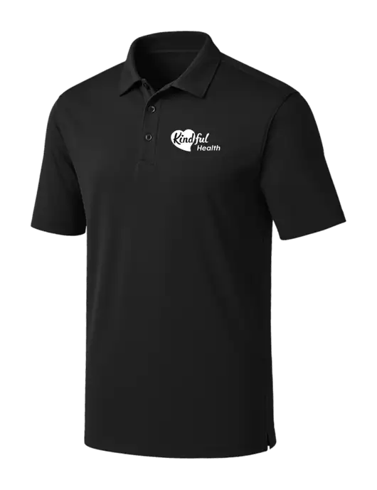 Black Silk Touch Performance Polo w/Kindful Health Logo