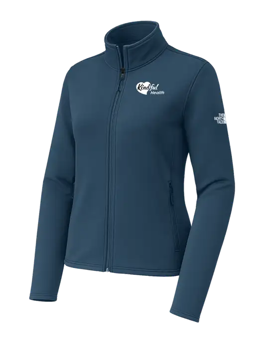 The North Face Womens Aim Full-Zip Light Navy Fleece Jacket w/Kindful Health Logo