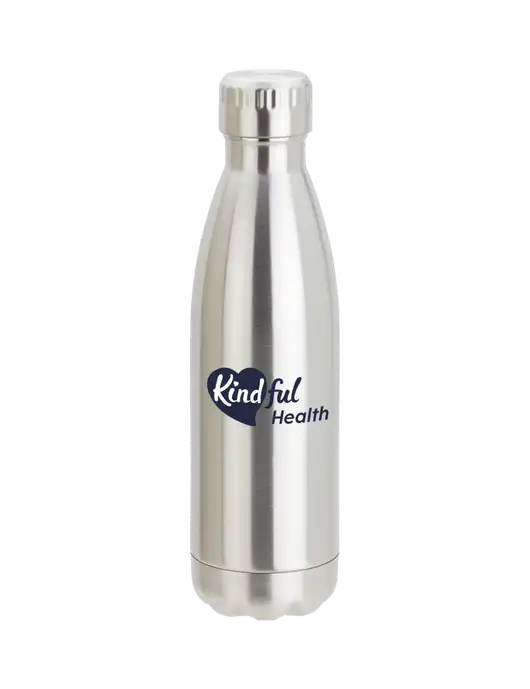 City Go Silver 17 oz Insulated Bottle w/Kindful Health Logo