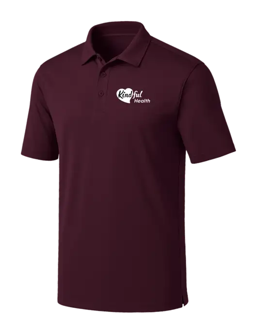 Maroon Silk Touch Performance Polo w/Kindful Health Logo