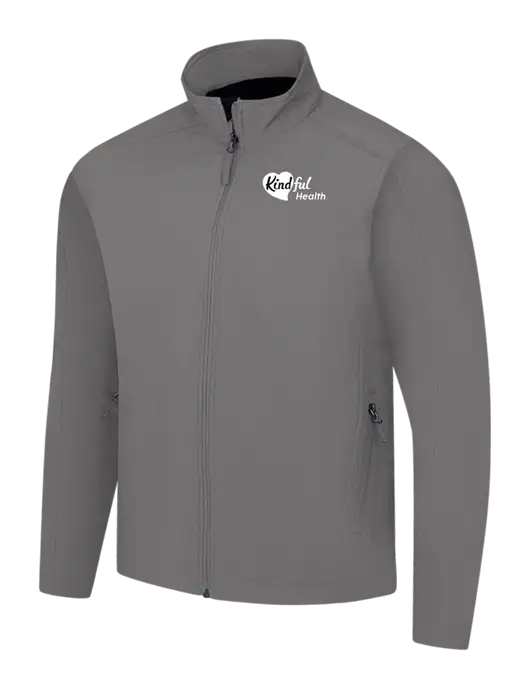 Medium Grey Core Soft Shell Jacket w/Kindful Health Logo