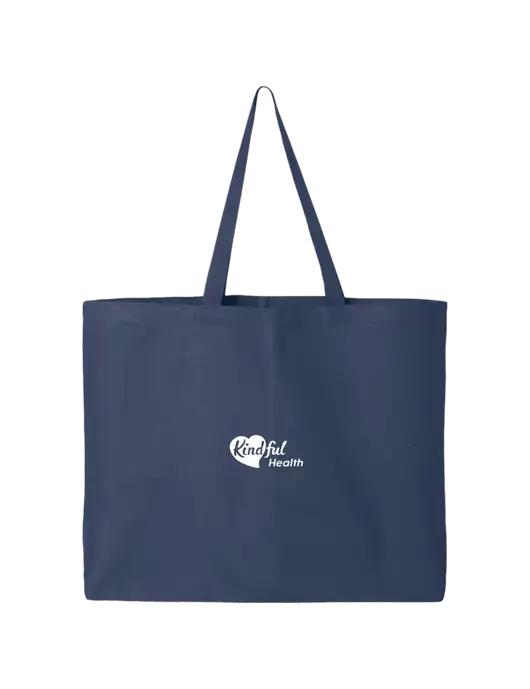 Sturdy Canvas Navy Tote w/Kindful Health Logo