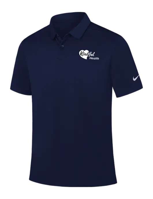 Nike Navy Dry Essential Solid Polo w/Kindful Health Logo