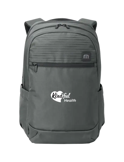 TravisMathew Dark Medium Grey Approach Backpack w/Kindful Health Logo
