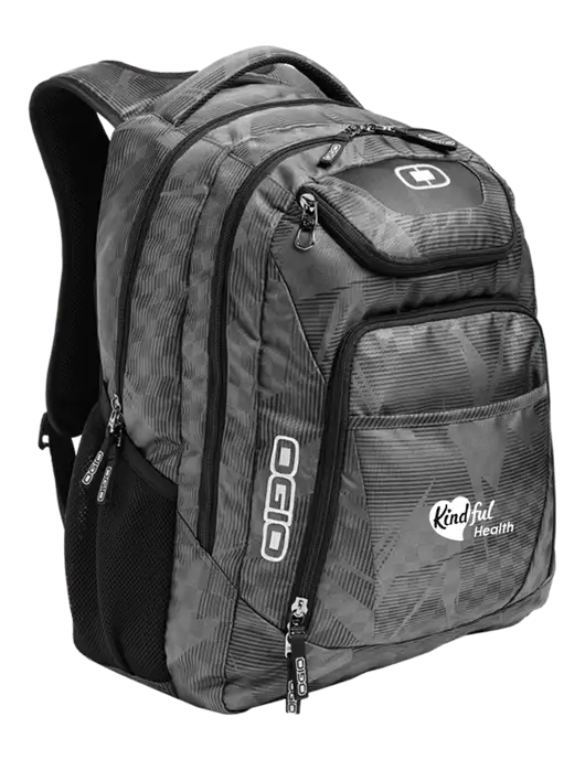 OGIO Race Day Silver Excelsior Laptop Backpack w/Kindful Health Logo