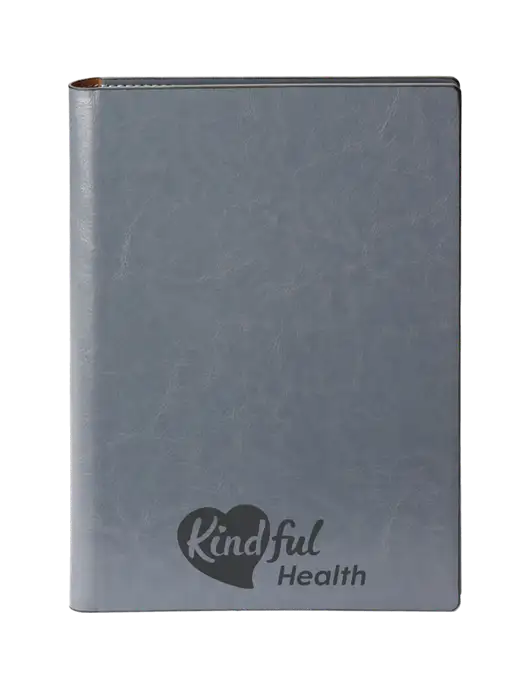 Fabrizio Grey 7 x 9.625 Padfolio & Notepad w/Kindful Health Logo