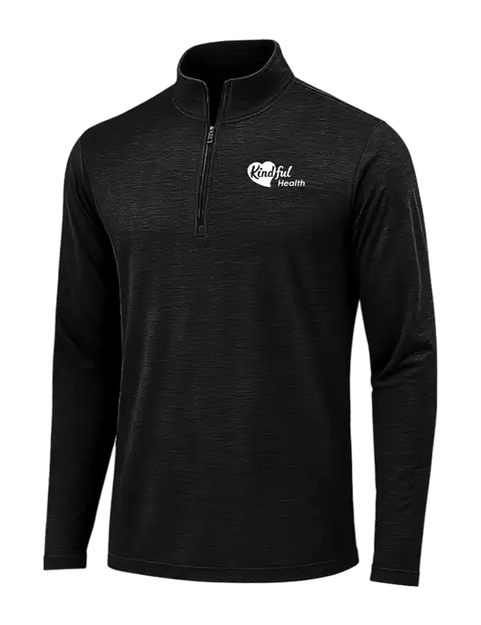 Black Triad Solid Posicharge Tri-Blend Wicking 1/4 Zip Pullover w/Kindful Health Logo